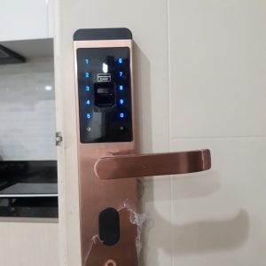 Khoá HomeKit AB-07B khóa vân tay chuyên lắp cho cửa gỗ 4 tính năng