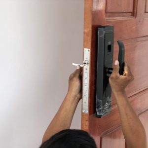 Khoá HomeKit AB-07B khóa vân tay chuyên lắp cho cửa gỗ 4 tính năng