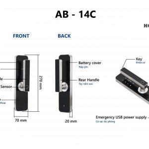 Khoá HomeKit AB-14C 5 tính năng, có liên kết với app điện thoại