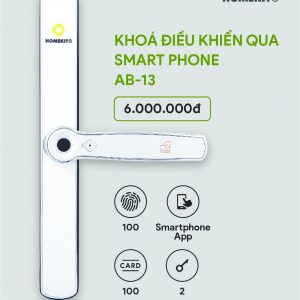 Khoá HomeKit AB-13 vân tay ngay tay nắm 4 tính năng