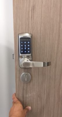 Khoá AB-01 lắp ở nhà anh Tài tại chung cư City Garden