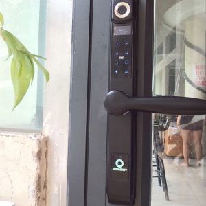 Khóa HomeKit AB-04C khóa vân tay chống nước chuyên dành cho cửa đố hẹp với 4 tính năng