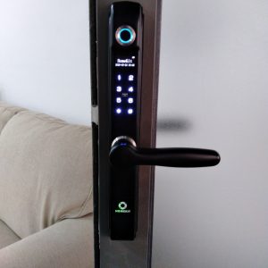 Khóa HomeKit AB-04C khóa vân tay chống nước chuyên dành cho cửa đố hẹp với 4 tính năng