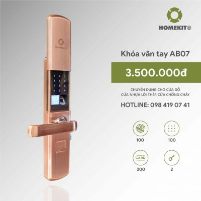 Khoá HomeKit AB-07 khóa vân tay chuyên lắp cho cửa gỗ 4 tính năng