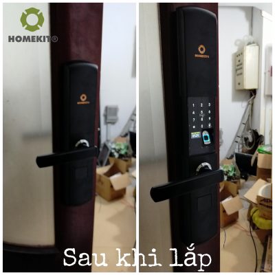 Khoá HomeKit AB-07 khóa vân tay chuyên lắp cho cửa gỗ 4 tính năng