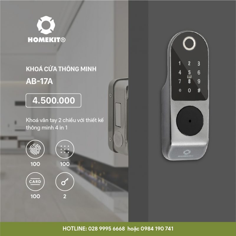 khóa vân tay cửa sắt AB-17A