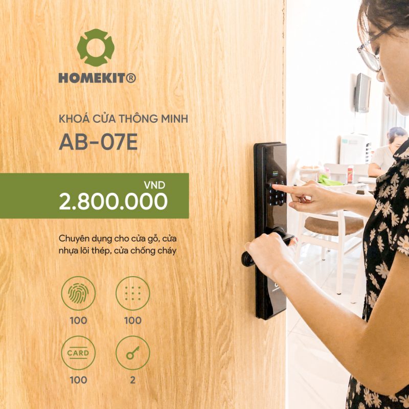 Khoá HomeKit AB-07E khóa vân tay 4in1