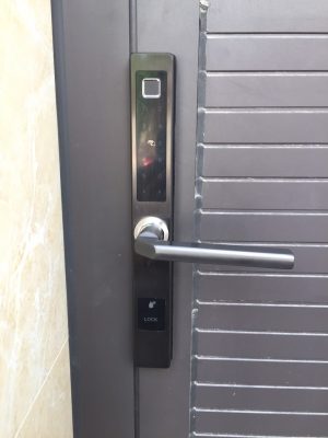 Khoá HomeKit AB-13D khóa vân tay 5 in 1 lắp cho cửa đố hẹp nhà khách