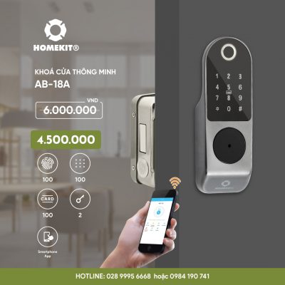 Khoá cửa cổng vân tay 2 chiều AB-18A