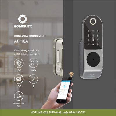 Khóa cửa cổng vân tay 18A