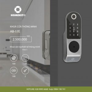 Khóa cửa cổng vân tay 4 in 1 17E