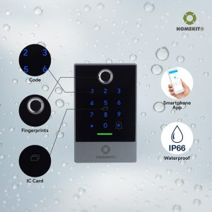 Bộ điều khiển cửa cuốn, cửa kính bằng điện thoại tích hợp vân tay AB-40B