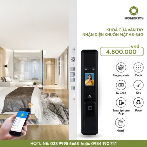 khóa cửa nhận diện khuôn mặt