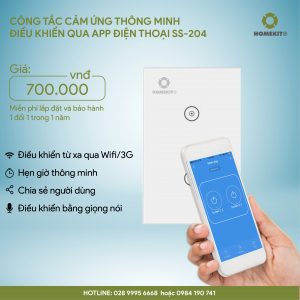 Công tắc cảm ứng điều khiển qua điện thoại
