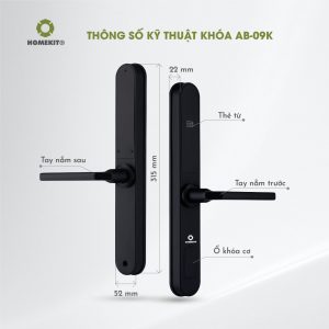 Thông số kỹ thuật Khóa cửa thông minh cho khách sạn AB-09K