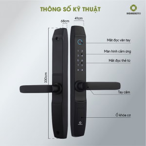 Khóa vân tay cho cửa nhôm xingfa AB-13G