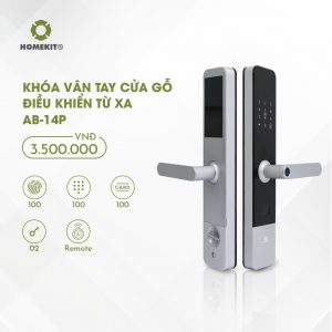 khóa vân tay cửa gỗ điều khiển từ xa