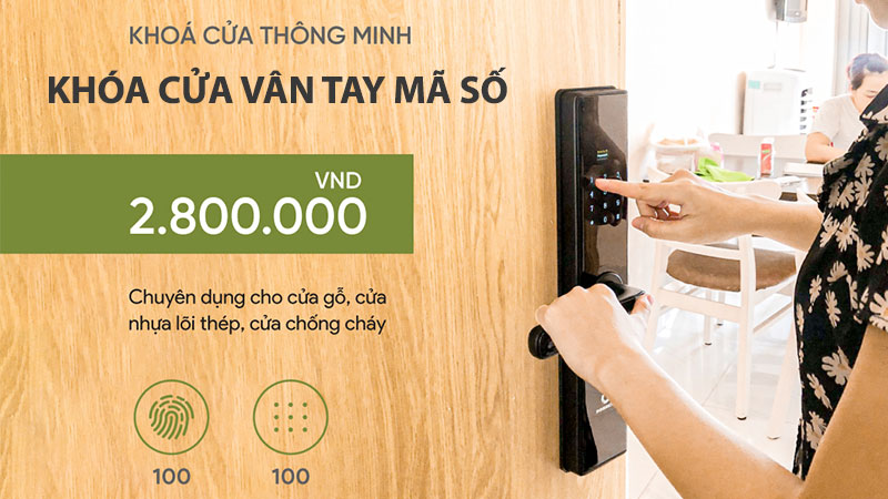 khóa cửa vân tay mã số