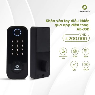 Khoá cửa điều khiển từ xa qua app 5 tính năng AB-03D