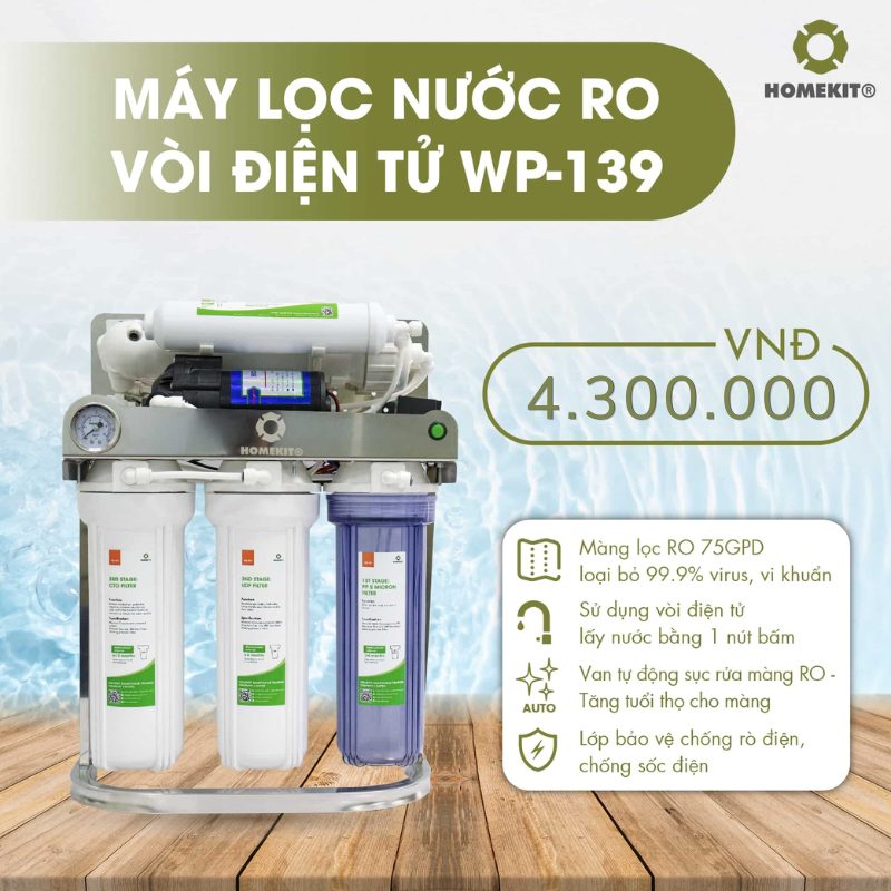 Máy lọc nước vòi điện tử WP-139