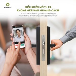 Khoá cửa vân tay có camera cho cửa gỗ AB-24T