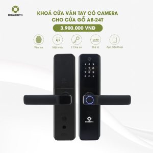 Khoá cửa vân tay có camera cho cửa gỗ AB-24T