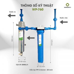 Bộ lọc tổng UF công suất 2000lh cho chung cư WP-760