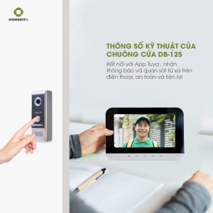 Chuông cửa camera có dây kết nối app Tuya Smart DB-125