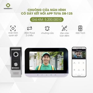 Chuông cửa camera có dây kết nối app Tuya Smart DB-125