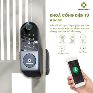 Khóa cổng điện tử hai chiều điều khiển từ xa qua app điện thoại AB-15F