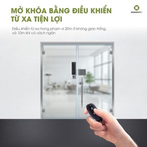 Khóa vân tay cửa kính cường lực AB-45D