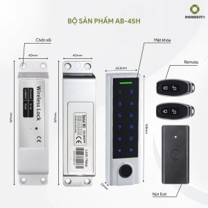 Khóa vân tay cửa kính cường lực hai chiều AB-45H