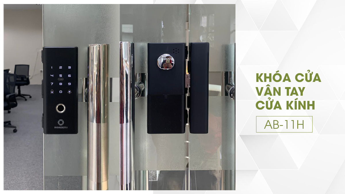 Khoá vân tay cửa kính