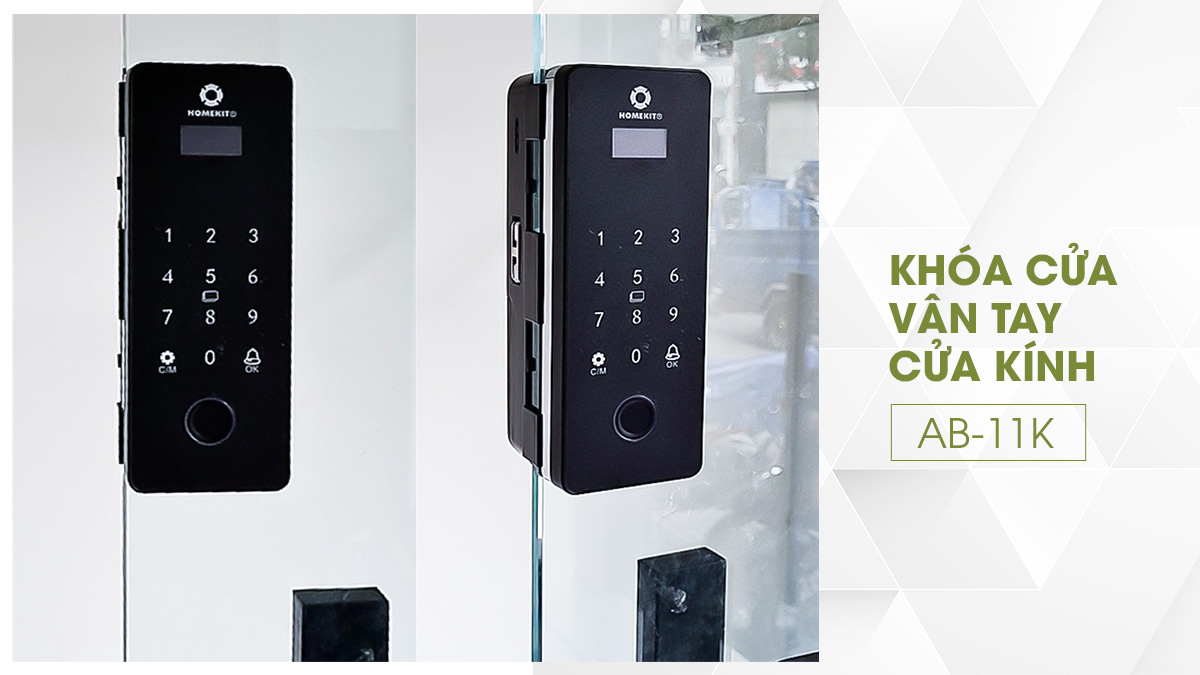 Khoá vân tay cửa kính