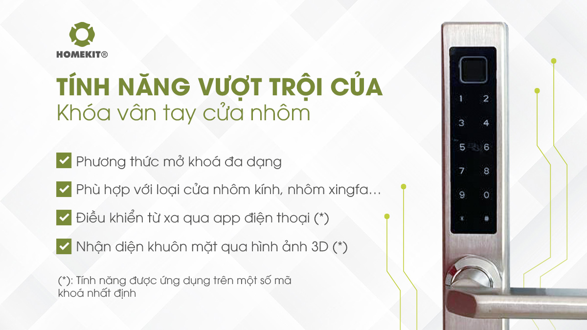 khóa cửa vân tay cho cửa nhôm