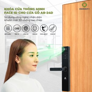 Khóa cửa thông minh face ID cho cửa gỗ AB-24D