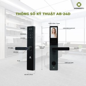 Khóa cửa thông minh face ID cho cửa gỗ AB-24D