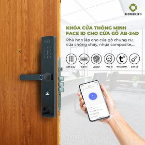 Khóa cửa thông minh face ID cho cửa gỗ AB-24D