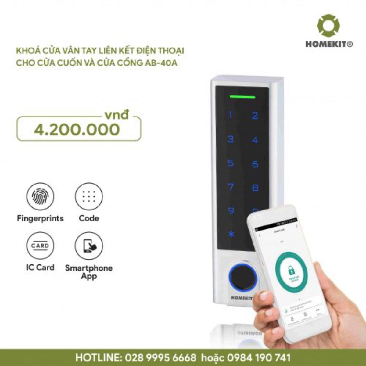 hệ thống mở cửa bằng vân tay​