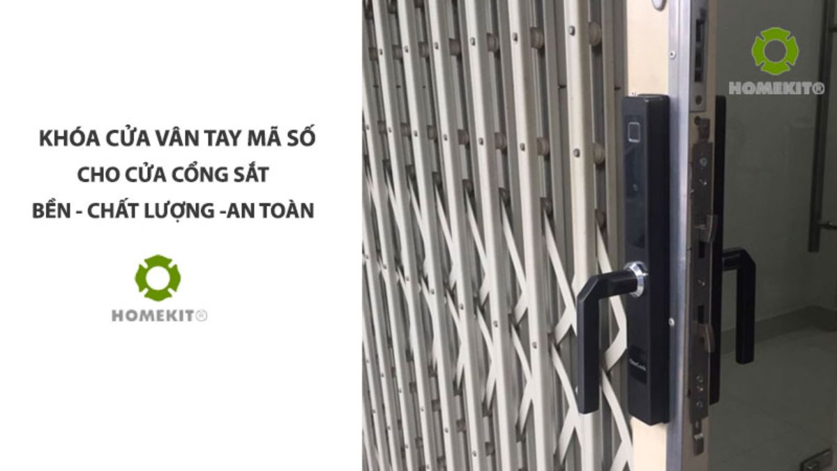 lắp khóa vân tay cho cổng sắt​ (5)