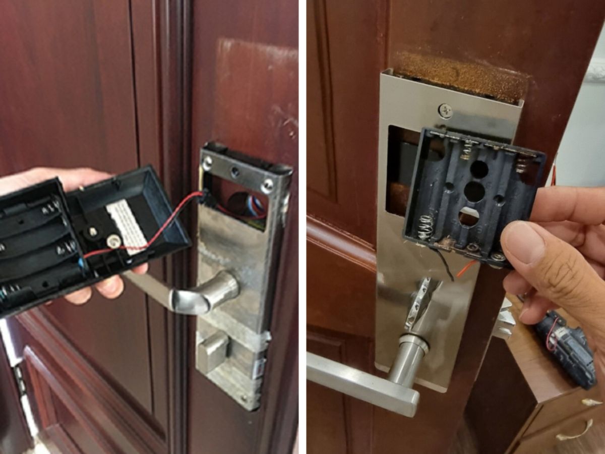 Lắp khóa vân tay cho cửa gỗ