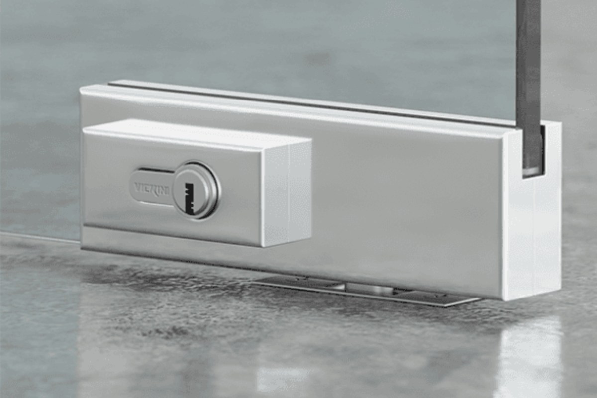 giá khóa cửa kính thủy lực