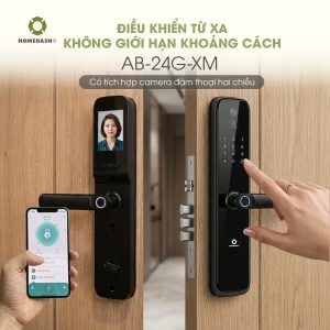 Khoá camera đàm thoại 2 chiều qua app AB-24G-XM HomeDash