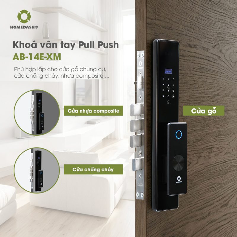 Khóa cửa thông minh Push -Pull AB-14E-XM