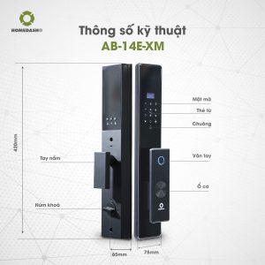 Khóa cửa thông minh Push -Pull AB-14E-XM HomeKit